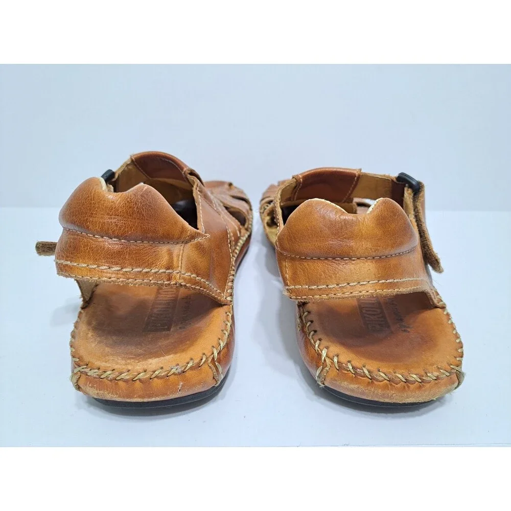Pikolinos Tarifa Sandals Mens Size 10-10.5 EUR 44 Fisherman Brown Leather